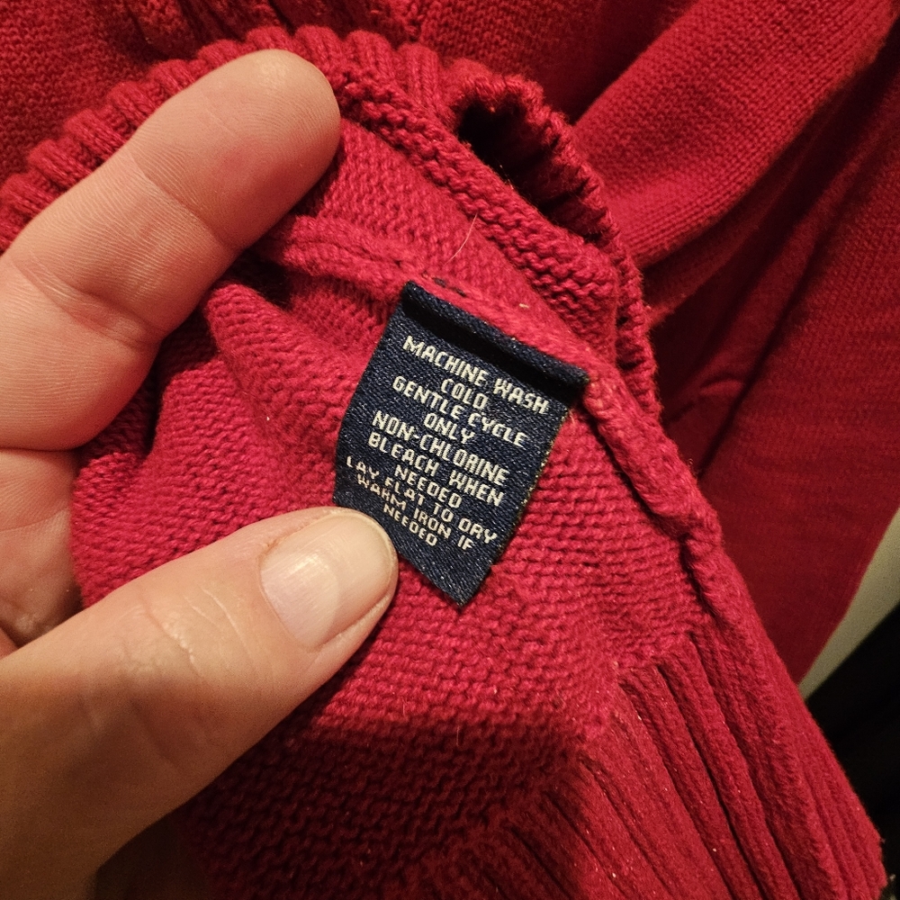 Chapd Red V Neck Sweater 3X - Picture 4 of 4